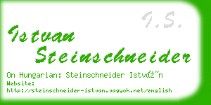 istvan steinschneider business card